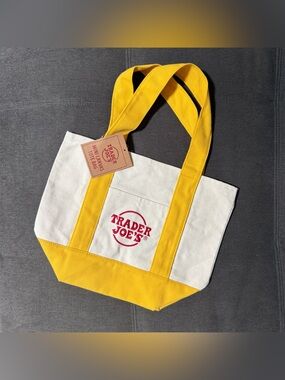 Trader Joe’s Yellow Mini Tote Bag NWT